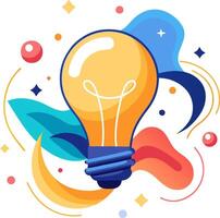 Creative business lightbulb with innovative and colorful design vector