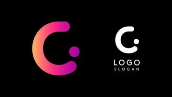 Minimalist geometric letter G, bold rounded icon style, futuristic cyber logotype for digital tech branding, EDM event, modern science and sci-fi technology identity. illustration vector