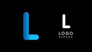 Minimalist geometric letter L, bold rounded icon style, futuristic cyber logotype for digital tech branding, EDM event, modern science and sci-fi technology identity. illustration vector