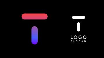 Minimalist geometric letter T, bold rounded icon style, futuristic cyber logotype for digital tech branding, EDM event, modern science and sci-fi technology identity. illustration vector