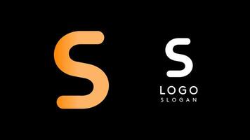 Minimalist geometric letter S, bold rounded icon style, futuristic cyber logotype for digital tech branding, EDM event, modern science and sci-fi technology identity. illustration vector