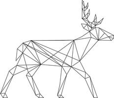 logo of deer frame, polygon illustration vector