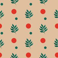 a pattern with flowers on an beige background vector