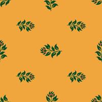 a pattern with flowers on an orange background vector