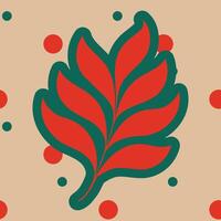a pattern with flowers on an beige background vector