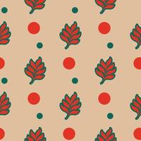 a pattern with flowers on an beige background vector