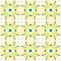 A green and yellow pattern with a star design vector