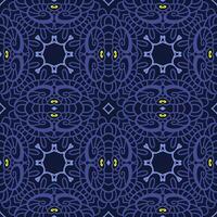A blue and yellow pattern with a star in the center vector