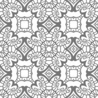 Seamless pattern with ornamental elements in black and white vector