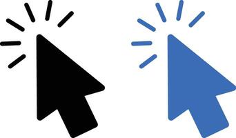 Two black and blue arrows pointing to the left and right vector