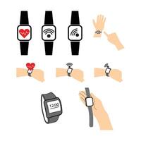 set of smart watch concepts vector