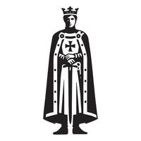 The king of england is standing with a sword vector