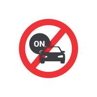 The design of the warning templete is prohibited from starting the car. vector