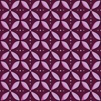 Purple Kawung Batik Pattern, Kawung batik is a typical batik that has a geometric motif in rows. vector