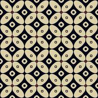 Simple monochrome Kawung Batik Pattern, Kawung batik is a typical batik that has a geometric motif in rows. vector