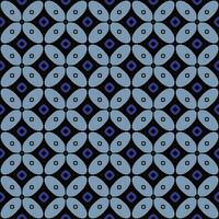 Blue Kawung Batik Pattern, Kawung batik is a typical batik that has a geometric motif in rows. vector