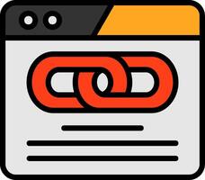 Hyperlink Line Filled Icon vector