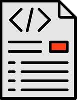 Header Code Line Filled Icon vector
