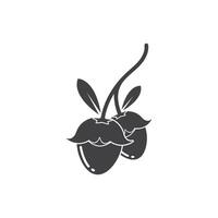 jojoba nuts illustration design vector