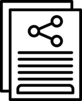 Content Sharing Line Icon vector
