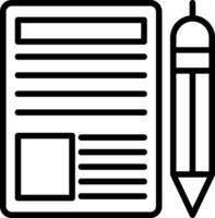 Blogger Line Icon vector