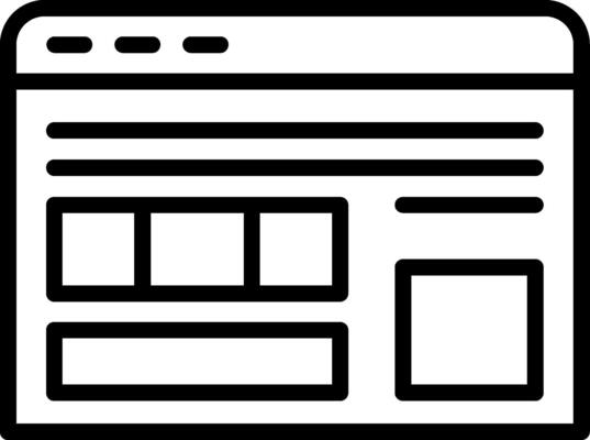 Native Advertising Line Icon