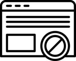 Ad Blocker Line Icon vector
