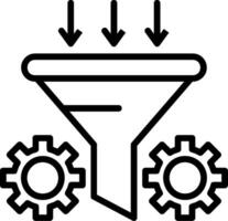 Conversion Rate Optimizer Line Icon vector