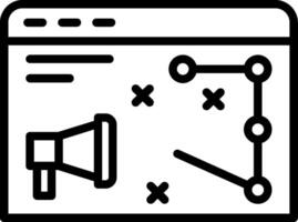Digital Strategy Line Icon vector