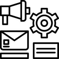 Marketing Automation Line Icon vector