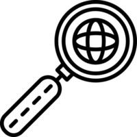 Internet Research Line Icon vector