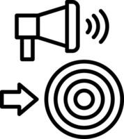 Call To Action Line Icon vector