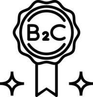B2C Line Icon vector