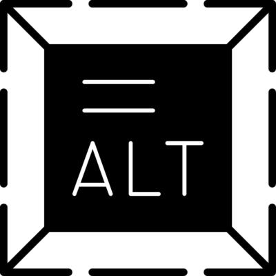 Alt Text Glyph Icon
