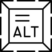 Alt Text Line Icon vector