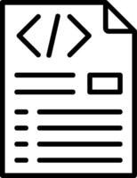 Header Code Line Icon vector