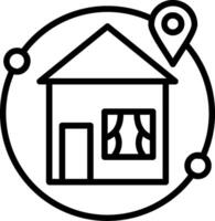 Hyperlocal Line Icon vector
