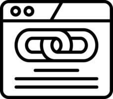 Hyperlink Line Icon vector