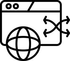 Redirect Line Icon vector