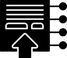 Interactive Content Glyph Icon vector