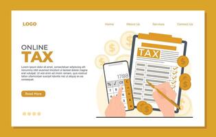 Make Your Tax Landing Page Stand Out with a Template vector