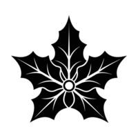 Holly leaf , cartoon, clipart, and line art illustration perfect for festive design projects. vector