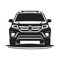 Minimalistic Car Silhouette On White Background vector