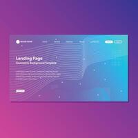 Website landing page illustration. Abstract modern background. Composition with fluid and geometric shape and gradient colors motion vector