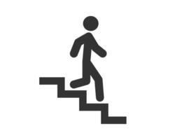 Stairway warning sign. Watch Step Down caution icon symbol. illustration image. Isolated on background. vector