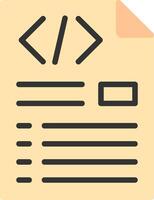 Header Code Flat Icon vector