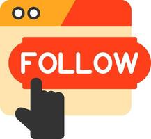 Do Follow Flat Icon vector