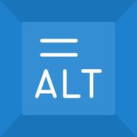 Alt Text Flat Icon vector