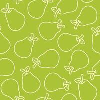 Outline Bunch of Pear Seamless Pattern illustration Design vector