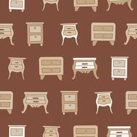 Collection of Drawer Seamless Pattern illustration Design vector
